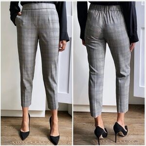 Aritzia Babaton Conan Pant Glen Plaid High Waist Cropped Pull On Trouser 2